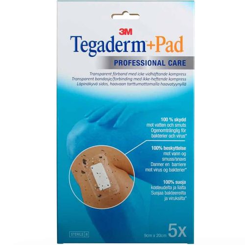 Tegaderm+Pad 9x20cm Professional Care Vanntett Kompress 5 stk