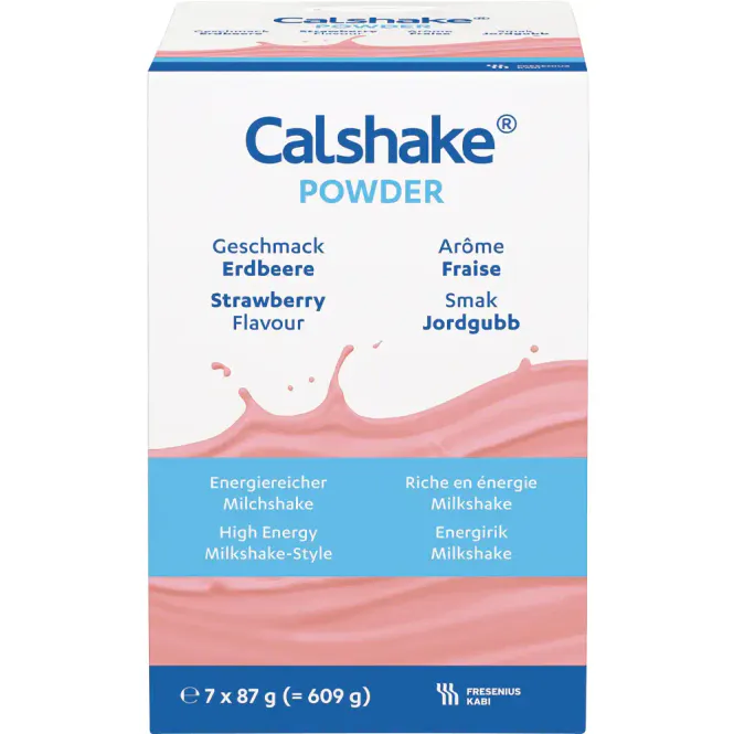 Hovedbilde Calshake Energipulver Jordbær 7 x 87 g