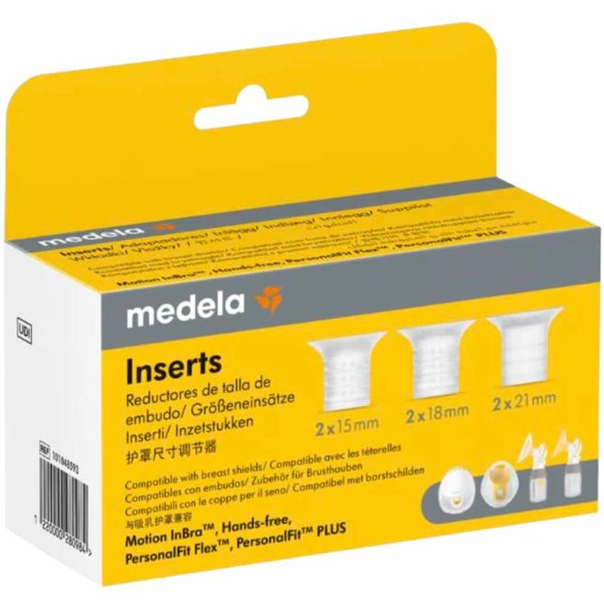 Hovedbilde Medela Brysttraktinnlegg 15 mm, 18 mm og 21 mm 1 sett