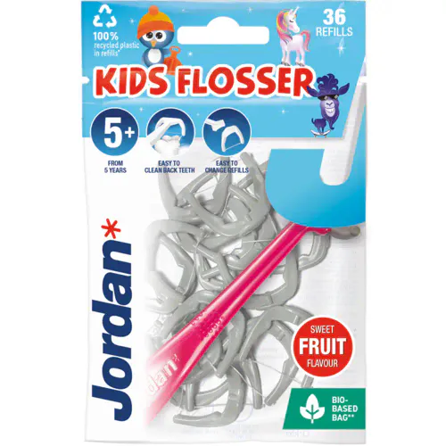 Jordan Kids Flosser  5-6 år 36 stk