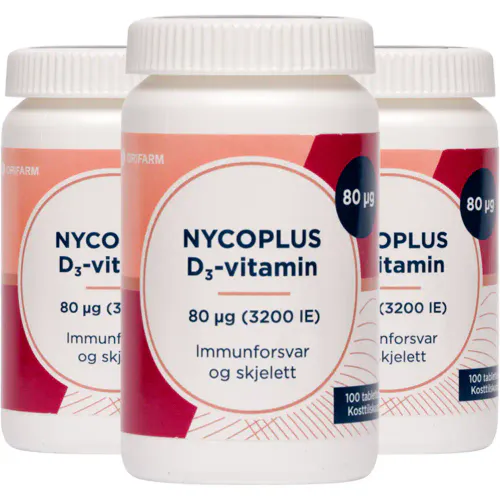 Nycoplus D3-vitamin 80 μg Megapack - 3 x 100 tabletter