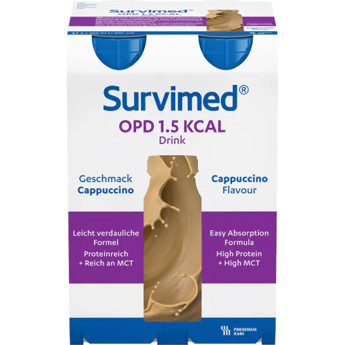 Survimed OPD Drink 1,5 kcal Næringsdrikk Cappuccino 4 x 200 ml
