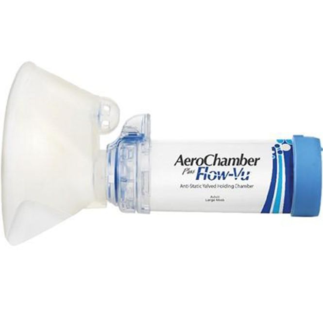 Hovedbilde AeroChamber Plus Flow-Vu Inhalasjonskammer Voksen Stor Maske
