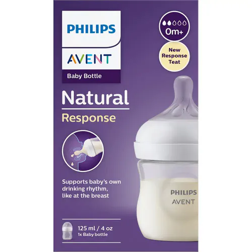 Avent Natural Response Baby Bottle 0m+ 125 ml