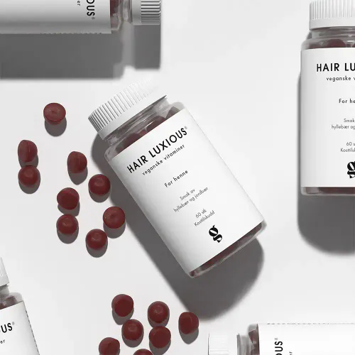 Hair Luxious For Henne Hyllebær & Jordbær Megapack - 3 x 60 gummies