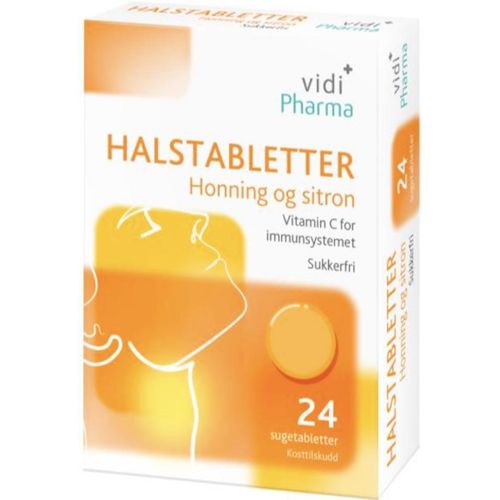 Vidi Pharma Halstabletter Honning & Sitron 24 stk