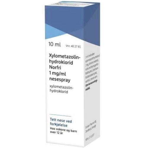 Xylometazolinhydroklorid Norfri Nesespray 1 mg/ml 10 ml