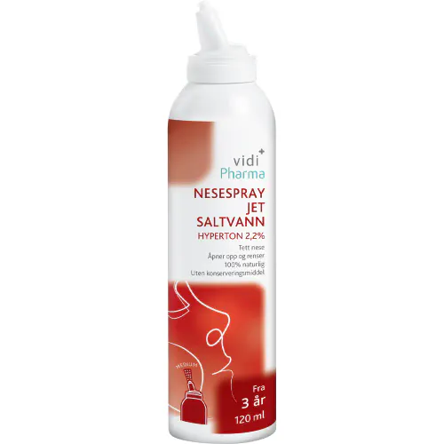 Vidi Pharma Nesespray Jet Saltvann Hyperton 2,2 % 120 ml