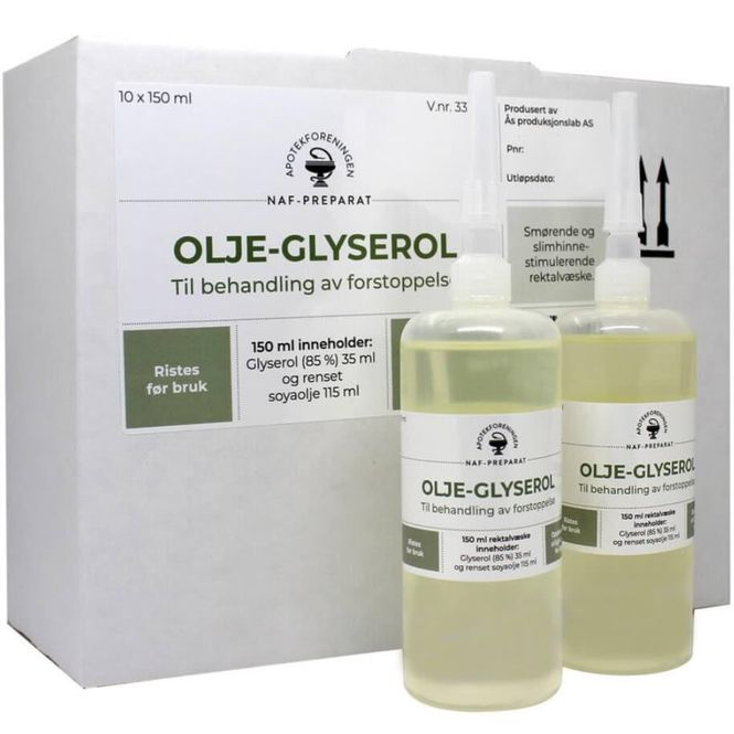 Hovedbilde Olje-Glyserol NAF Rektalvæske 10x150 ml