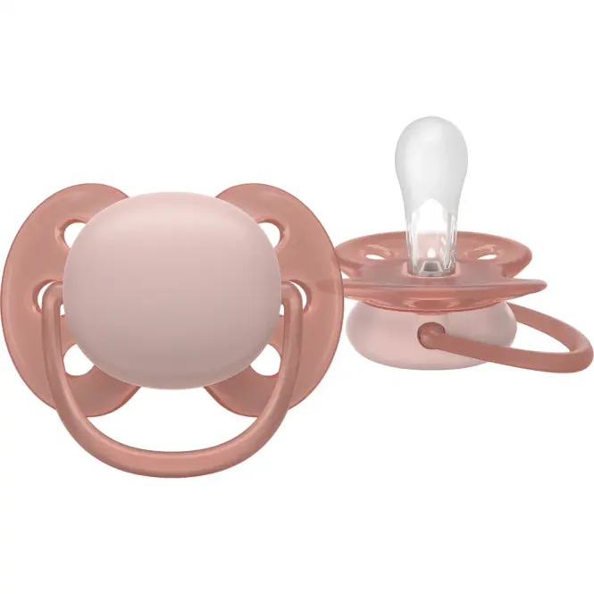 Hovedbilde Avent Ultra Soft Narresmokk 6-18m Lilla/Rosa 2 stk