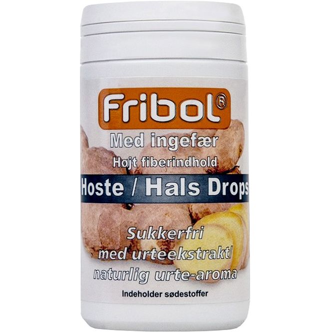 Hovedbilde Fribol Sukkerfri Hoste/Hals Drops Ingefær 60 g