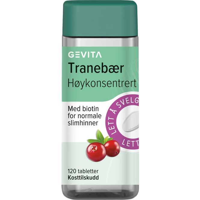 Hovedbilde Gevita Høykonsentrert Tranebær Tabletter 120 stk