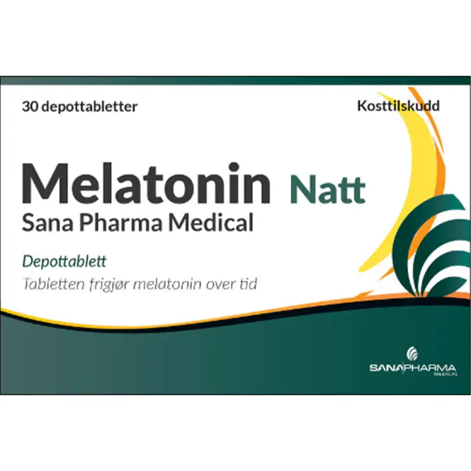 Hovedbilde Melatonin Natt 1 mg 30 stk