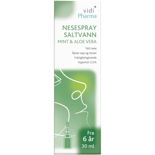 Vidi Pharma Nesespray Saltvann Hyperton Mint & Aloe Vera 30 ml 