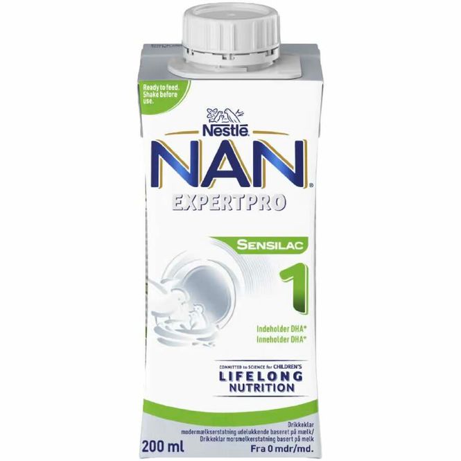 Hovedbilde NAN Expertpro Sensilac 1 Drikkeklar Morsmelkerstatning fra 0 Mnd