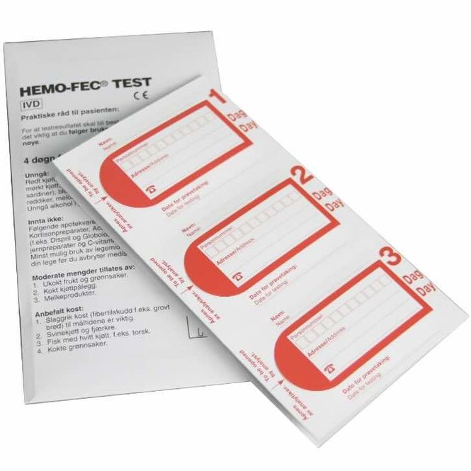 Hovedbilde Hemo-Fec® MK120 Slides Prøveplater Til Fæcesprøver 100 stk