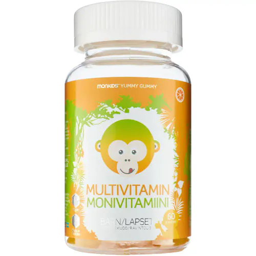 Monkids Multivitamin Barn Appelsin 60 stk