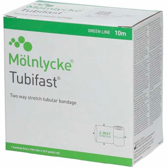 Hovedbilde Tubifast Tubebandasje Grønn 5,0 cm x 10 m 1 stk