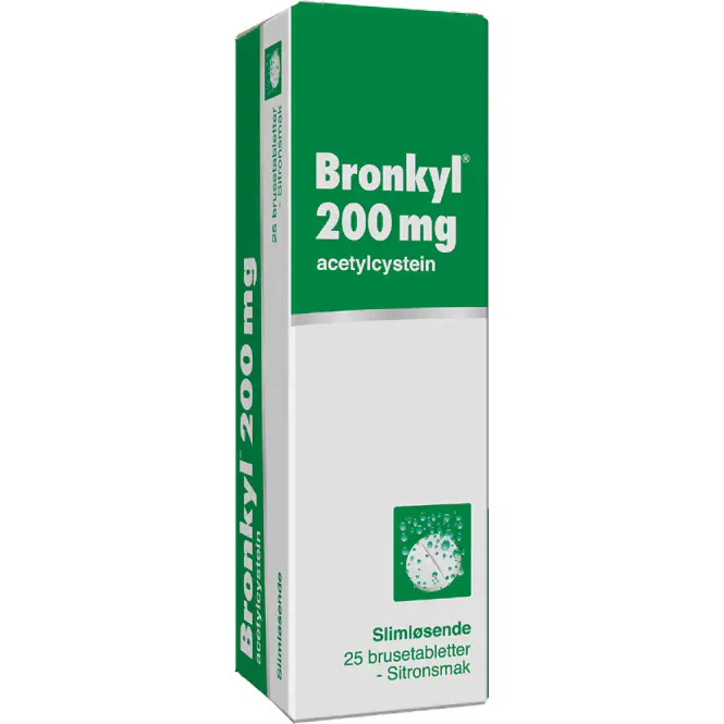 Hovedbilde Bronkyl 200 mg Brusetabletter 25 stk