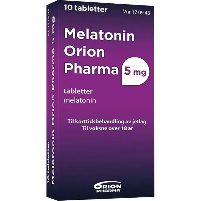 Hovedbilde Melatonin Orion Pharma 5 mg Tabletter 10 stk