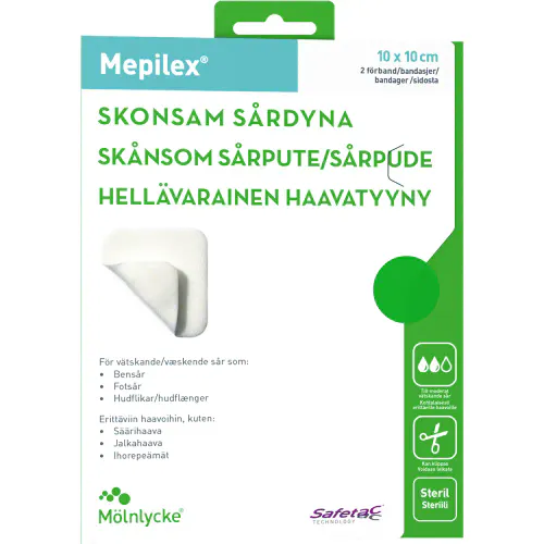 Mepilex Skumbandasje 10 x 10 cm 2 stk