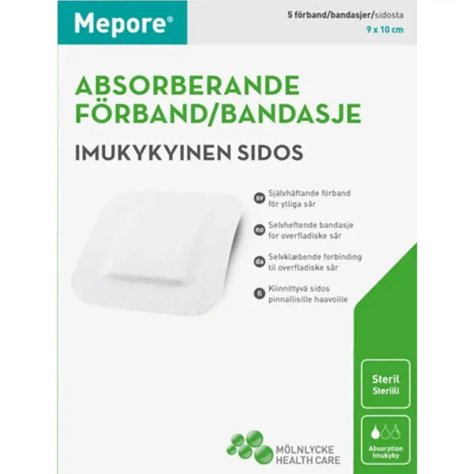 Hovedbilde Mepore Steril Bandasje 9 x 10 cm 5 stk