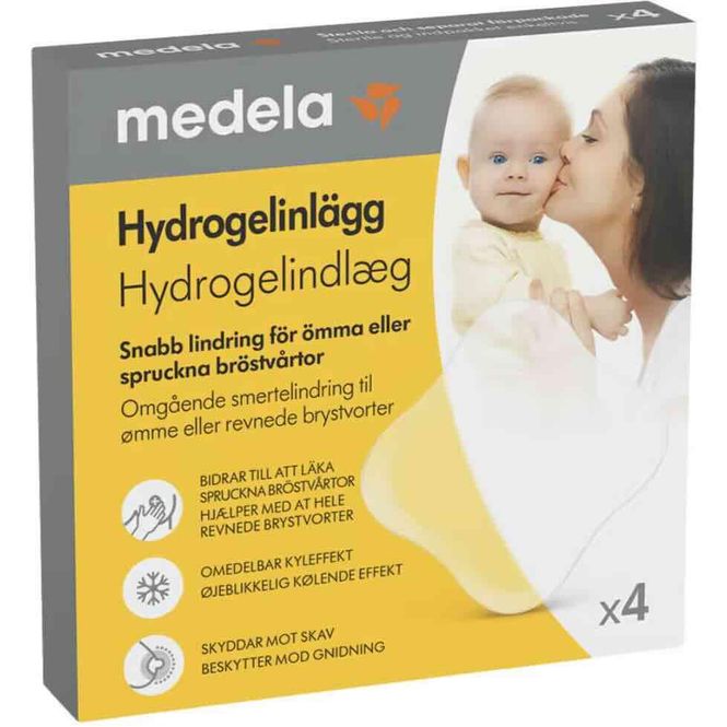 Hovedbilde Medela Hydrogel Pads Innlegg 4 stk