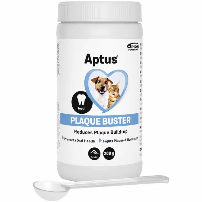 Hovedbilde Aptus Plaque Buster Pulver Mot Plakk Til Hund og Katt 200 g