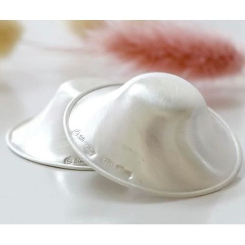 Silverette Brystknoppbeskyttere i Sølv XL 1 par