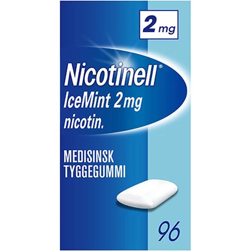 Nicotinell Tyggegummi 2 mg Icemint 96 stk