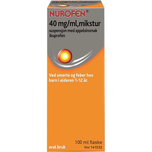 Nurofen Mikstur 40 mg/ml Appelsin 100 ml