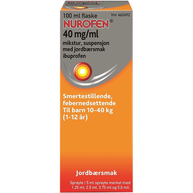 Hovedbilde Nurofen Mikstur 40 mg/ml Jordbær 100 ml