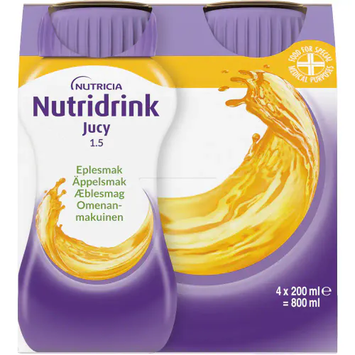 Nutridrink Jucy Eple 4 x 200 ml