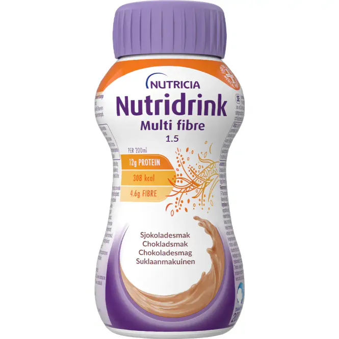 Hovedbilde Nutridrink Multi Fibre Sjokolade 4 x 200 ml