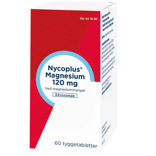 Nycoplus Magnesium 120 mg Tyggetabletter 60 stk