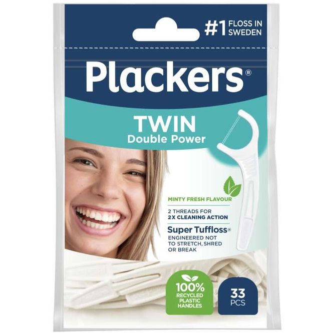 Hovedbilde Plackers Twin Tanntråd 33 stk