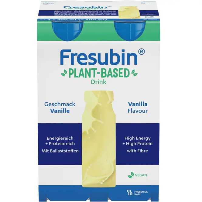 Hovedbilde Fresubin Plant-Based Næringsdrikk Vanilje 4 x 200 ml