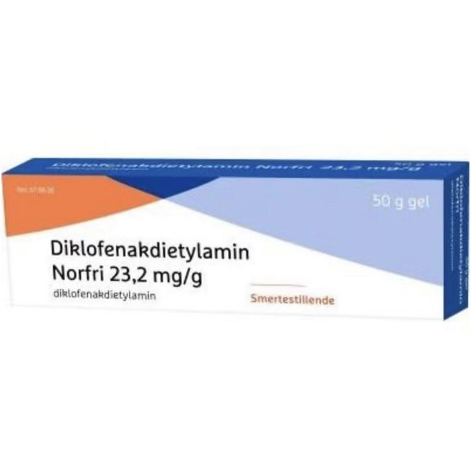 Hovedbilde Diklofenakdietylamin Norfri Gel 23,2 mg/g 50 g