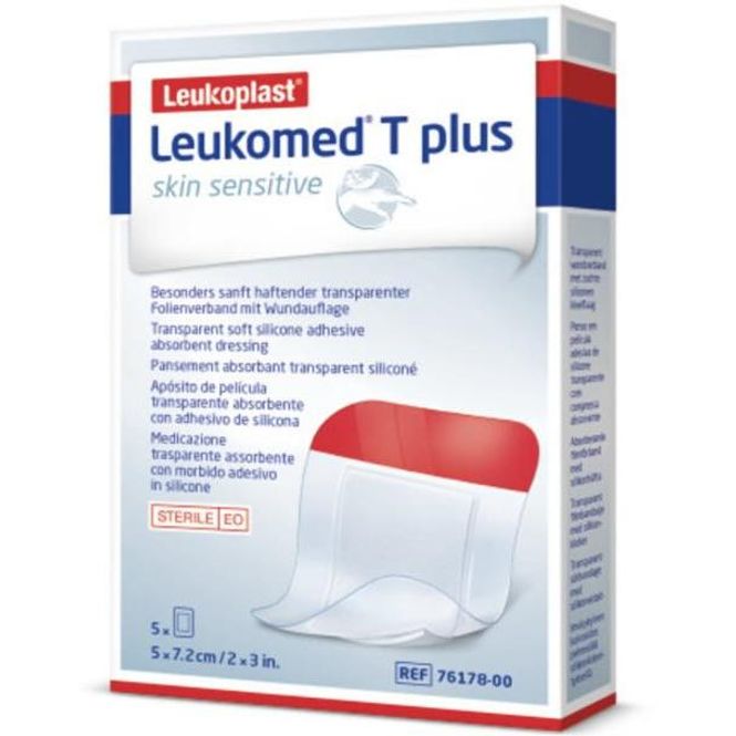 Hovedbilde Leukomed T Plus Skin Sensitive 5 x 7,2cm 5 stk