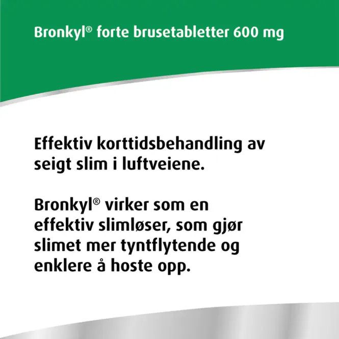 Hovedbilde Bronkyl Forte 600 mg Brusetabletter 10 stk