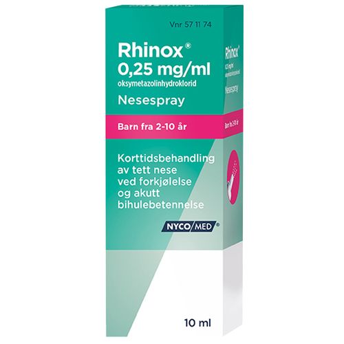 Rhinox Nesespray 0,25 mg/ml 10 ml