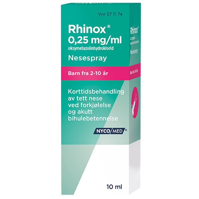 Hovedbilde Rhinox Nesespray 0,25 mg/ml 10 ml