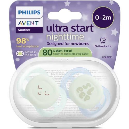 Avent Ultra Start Night Narresmokk 0-2m Blå/Grønn 2 stk