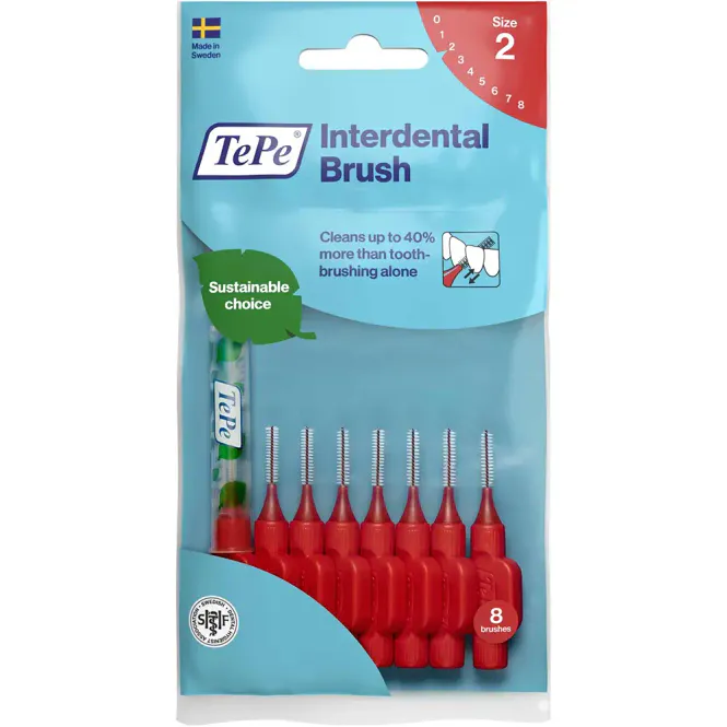 Hovedbilde TePe Mellomromsbørste 0,5 mm Rød 8 stk