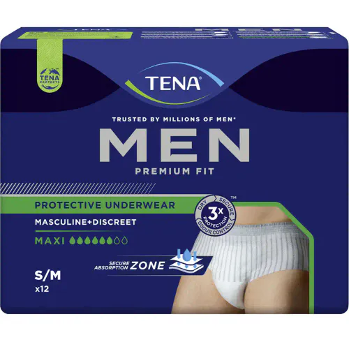 Tena Men Premium Fit Protective Underwear Pants Maxi M 12 stk