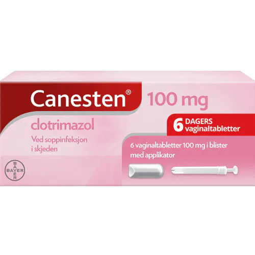 Canesten 100 mg Vaginaltabletter m/Applikator 6 stk
