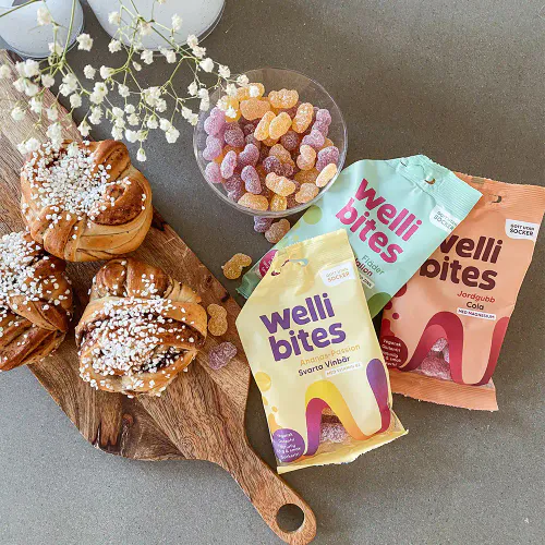 Wellibites Jordbær & Cola 70 g