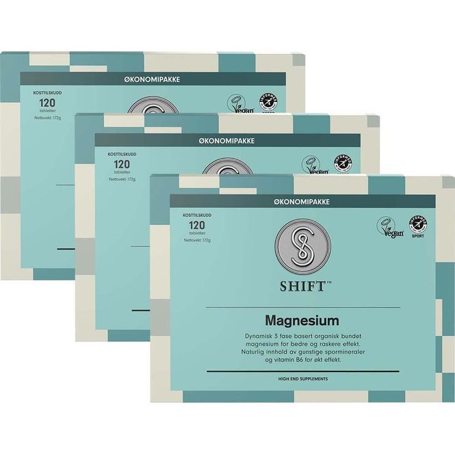 Hovedbilde SHIFT Magnesium Megapack - 3 x 120 tabletter