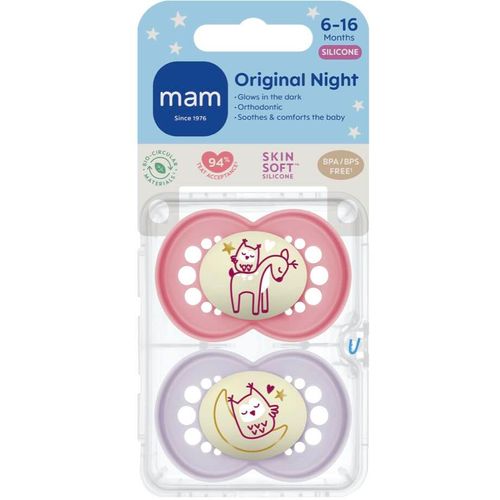 Mam Original Night Smokk Rosa 6-16 Mnd 2 stk