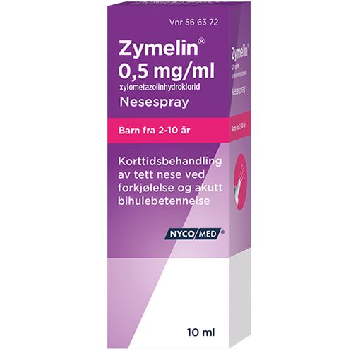 Zymelin 0,5 mg/ml Nesespray Barn 10 ml